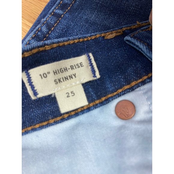*Madewell 10" High Rise Skinny Jeans In Danny Wash Womens Size 25 Style #G7391 - Picture 6 of 11